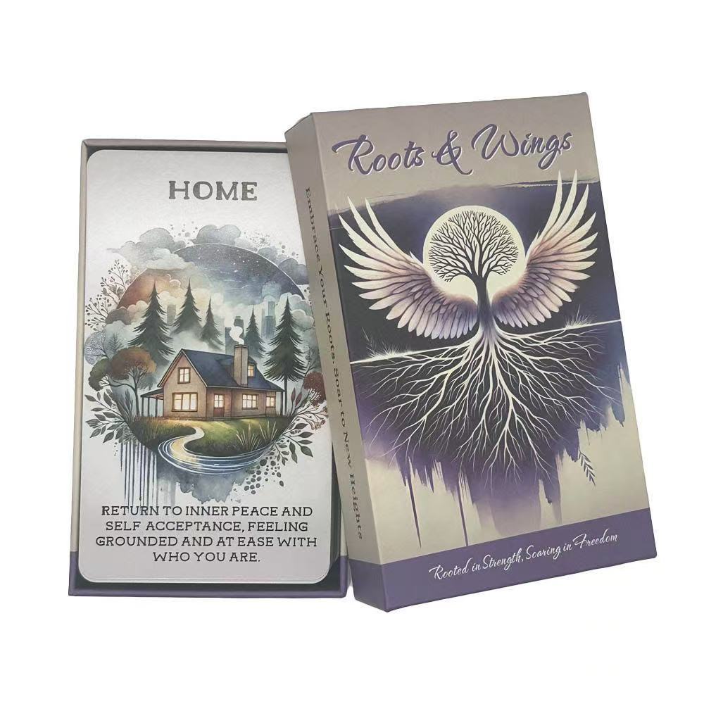 Heaven and Earth Cover 12X7CM Roots Oracle Card Roots & Wings Oracle English Board Game Card Game