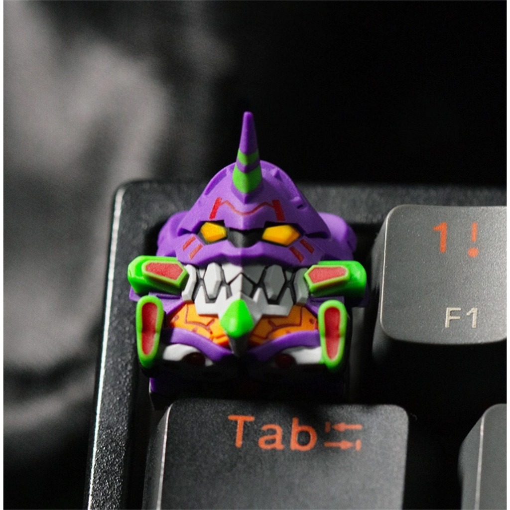 Neon Genesis Evangelion EVA Unit-01 Artisan Keycap ปุ่มกดคีย์บอร์ดสร้างสรรค์ส่วนบุคคลเดี่ยว