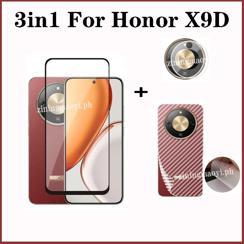 3in1 สําหรับ Honor X9D ฟิล์มกระจกนิรภัยสําหรับ Honor X7D X8C X8A X7C X6B X6A กระจกนิรภัยหน้าจอป้องกั