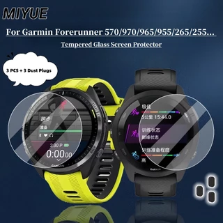 หน้าจอสําหรับผู้เบิกทาง การ์มิน 70/170/570/265/255/245 กระจกนิรภัยป้องกันหน้าจอที่มีปลั๊กฝุ่นป้องกันลายนิ้วมือสําหรับ การ์มิน ผู้เบิกทาง 970/965/955/945 ฟิล์มป้องกัน