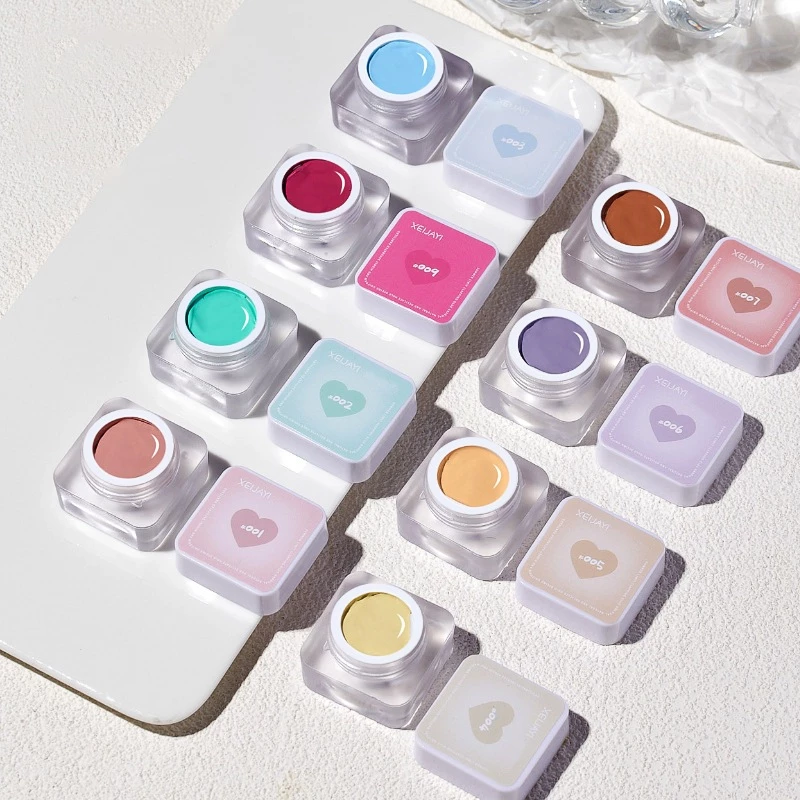 XEIJAYI บลัชออนไล่เฉดสีซัมเมอร์ กาวติดเล็บไม่ต้องล้างออก