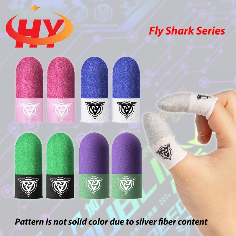 HY Gaming Finger Sleeves, Gamer Touchscreen Finger & Thumb Covers, 0.3mm , Anti Sweat, Breathable, Ultra Thin, PUBG Game Gloves สําหรับโทรศัพท์มือถือ/iPad Tablet