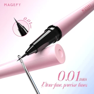 MAGEFY อายไลเนอร์ชนิดน้ําเนื้อละเอียดพิเศษ 0.01 มม. แห้งเร็ว กันน้ํา ติดทนนาน E01