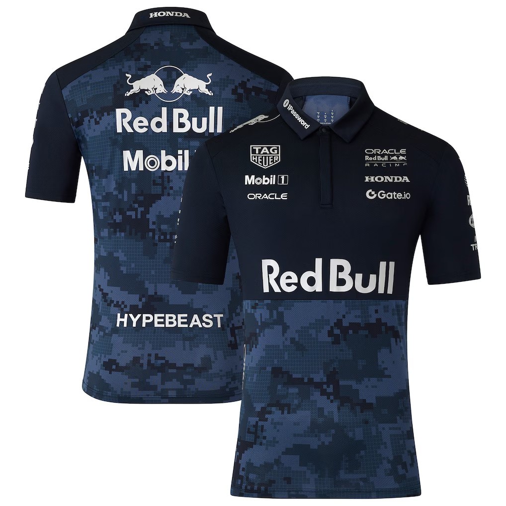 สไตล์ใหม่ 2026 f1 Red Bull Racing X Hypebeast Track Polo Casual Sports เสื้อยืด s-3xl