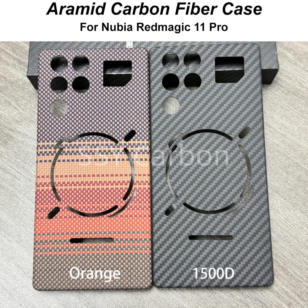 เคสคาร์บอนไฟเบอร์จริงสําหรับ Nubia Redmagic 11 Pro Aramid Fiber Slim design Anti-fall Kevlar Aramid ฝาครอบบางเฉียบ