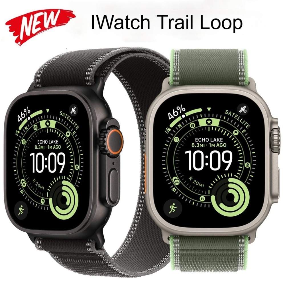 Trail Loop สําหรับ iWatch series 10 46mm42mm ultra 49mm สร้อยข้อมือไนลอน correa สําหรับ iWatch series 987 45 มม. 41 มม.