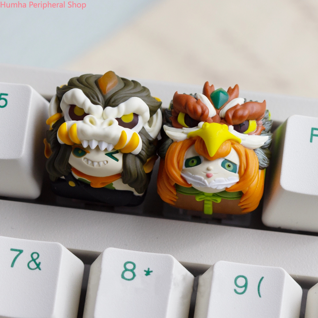 Humha artisan keycap ราศีจีน keycap Hand made เรซิ่น ส่วนบุคคล ที่กําหนดเอง คีย์บอร์ด Backlit keycap