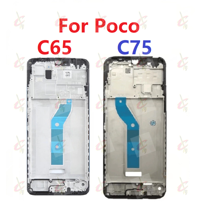 กรอบหน้า LCD สําหรับ Xiaomi Poco C65 C75 4G 5G Body Bezel Plate