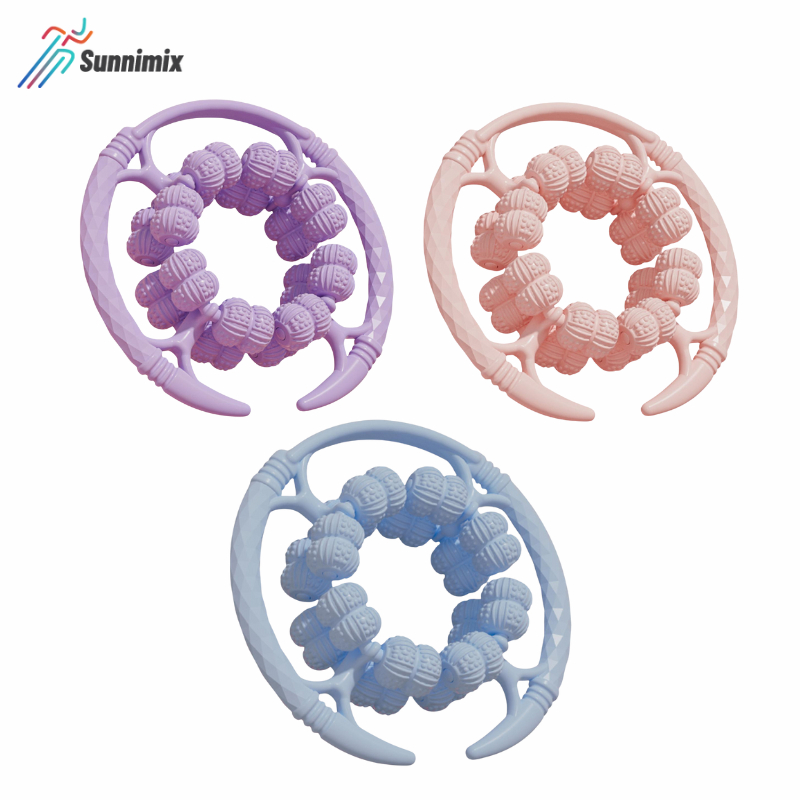 Sunnimix ที่หนีบขากลม และลูกกลิ้งนวดแบบเออร์โกโนมิก พกพาสะดวกสำหรับฟิตเนสและที่บ้าน