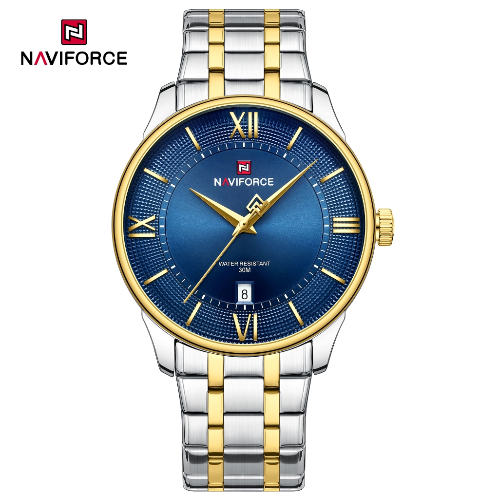 NAVIFORCE 9272 Business-Chic Minimalist Dial สายสแตนเลสนาฬิกาผู้ชาย