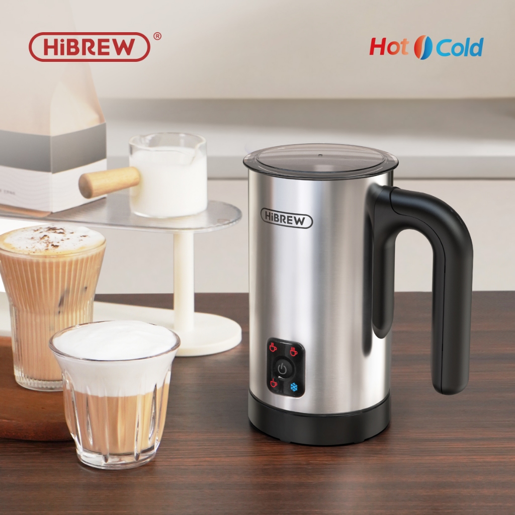 HiBREW M3A เครื่องตีฟองนมไฟฟ้า เครื่องนึ่งนมไฟฟ้าร้อน/เย็น เครื่องตีฟองนมอัตโนมัติ