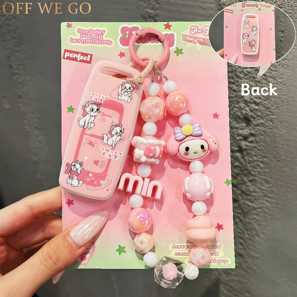 OFF WE GO TPU ฝาครอบกุญแจพิมพ์ลาย Marie the Cat สําหรับ HONDA Vario 160/PCX 150/160 ADV/Click GC 150 V2 - ป้องกันรอยขีดข่วน