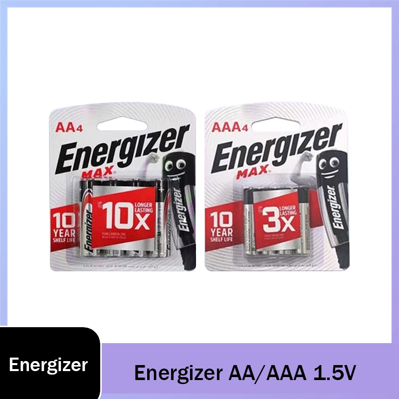 ถ่านอัลคาไลน์ Energizer AA/AAA 1.5V (12 แพ็ค)