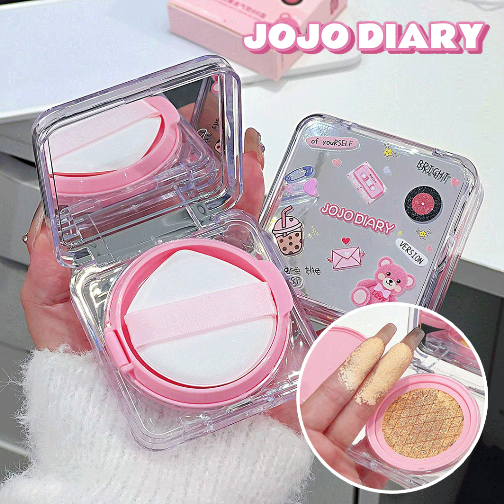JOJO DIARY Air Cushion Compact Foundation 13g - Lightweight Coverage Facial Blemishes Long Lasting Waterproof Flawless Base Makeup JJ-356