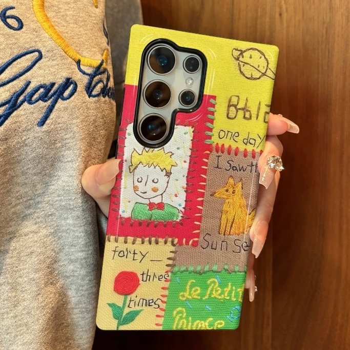 เคสป้องกันสองในหนึ่งเดียวลายเด็กชายตลกเหมาะสําหรับ Samsung su22u s23 plus s23FE s24 s25 plus A55 A56