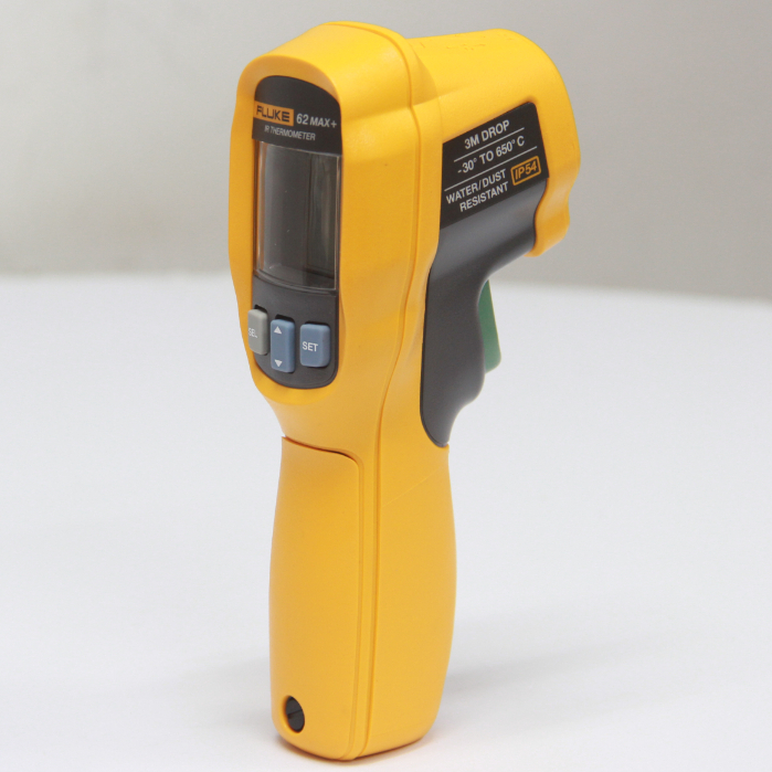 Fluke 62 MAX เครื่องวัดอุณหภูมิอินฟราเรดขนาดเล็ก Fluke 62 MAX+ เครื่องวัดอุณหภูมิเลเซอร์อินฟราเรดแบบ