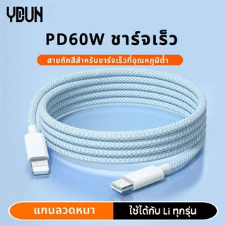 สายชาร์จ สีพาสเทล ชาร์จไวPD 66W สายยาว 1/1.5 /2เมตร Type-C to ชาร์จเร็วสำหรับ I&P 8–14
