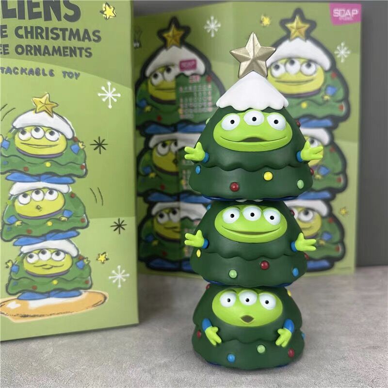 3 ชิ้น 6 ซม.อะนิเมะ Toy Story Alien Action Figure ของเล่นน่ารักตลก Christmas Tree Series Alien รูปตุ๊กตาตกแต่งของขวัญสําหรับเด็ก