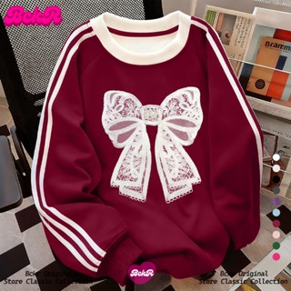 【จัดส่งตลอด 24 ชั่วโมง】🔥BCKR ดีไซน์เก๋ ลายโบว์ คอกลม เสื้อ🎀o…