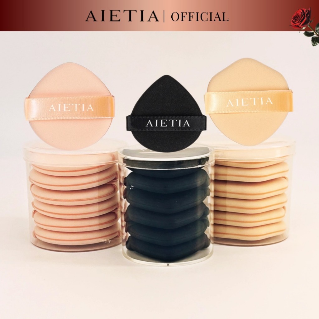 AIETIA 6 ชิ้น/เซ็ต Air Cushion Puff Double Side Dual-Use BB Cushion & Powder ฟองน้ําแต่งหน้า Wet & Drt ใช้แต่งหน้าฟองน้ําพัฟ
