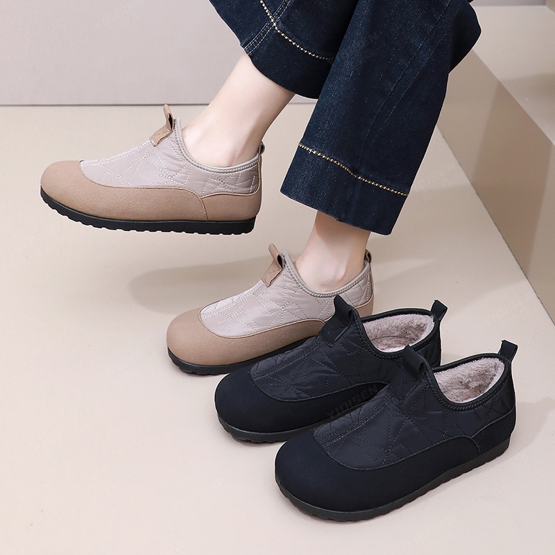 YIDISEN รองเท้าซับในแบบขนแกะสำหรับฤดูหนาว ออกแบบมาเพื่ออบอุ่นและสวมใส่ง่าย พร้อมเทคโนโลยีต้านการเลื่อนลื่น - รูปที่ 3