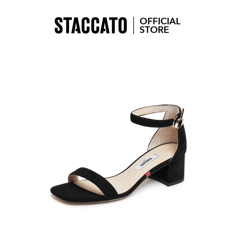 <Plush> Staccato Women's Block High Heel Sandals รองเท้าแตะผู้หญิง รองเท้าส้นสูง EBI02