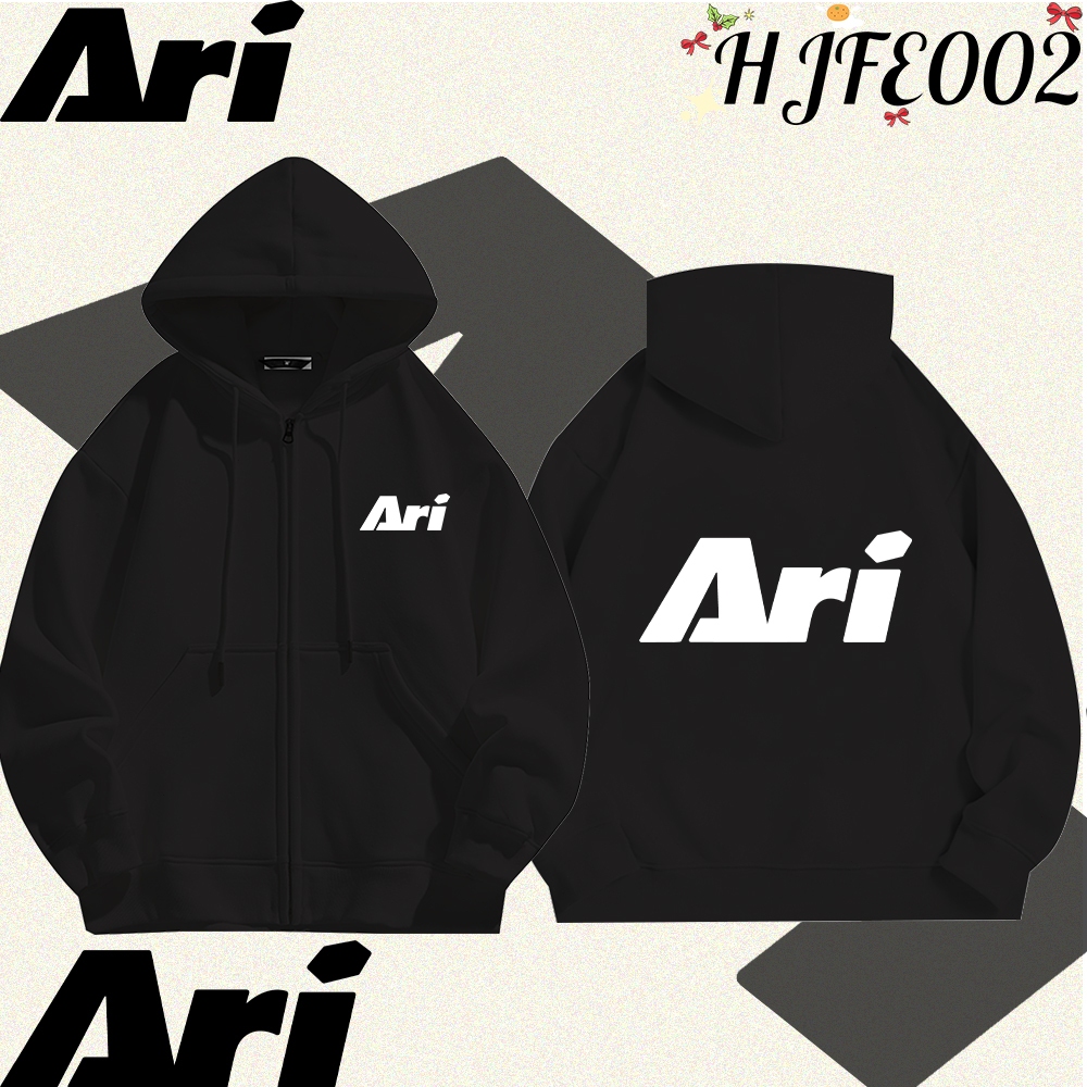 ร้อยชุด Hoodies Ari Jersey Graphic Casual Cotton เสื้อฮูด Hoodie Y2k มีทั้งชายและหญิง ไม่หดตัวหรือยับ Zipper Hoodie