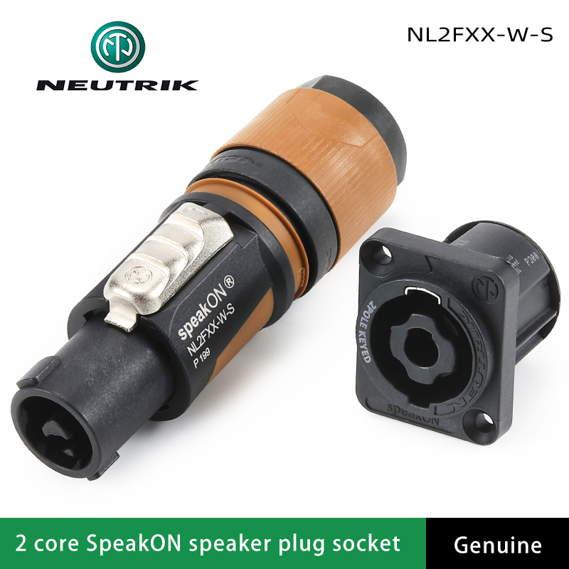 Neutrik NL2FXX-W-S ปลั๊กลำโพงแบบหมุนล็อคสำหรับต่อสายลำโพง สเปคคอน 2 ขา (Speakon)