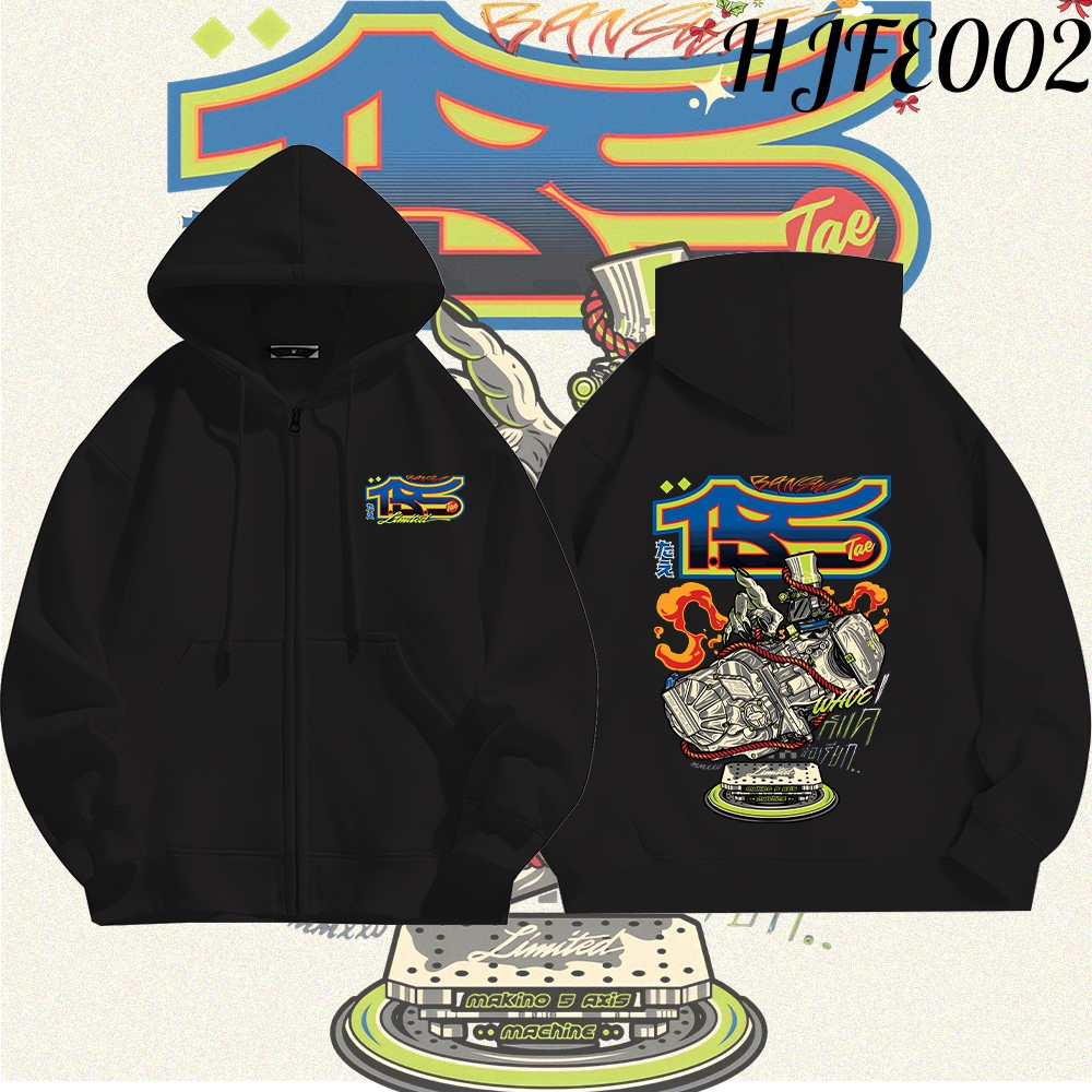 เสื้อผ้าฝ้าย TBSนะครับ Apichat FarmTaeBanswn V2า เสื้อเต้บ้านสวน ฮู้ดแขนยาวอภิ ไม่หดตัวหรือยับ Zipper Hoodie