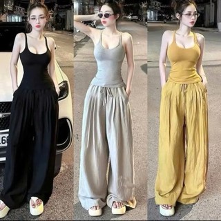 Women's Fashion Set Of Camisole And Loose-Fitting Pants In 3 Colors To Flatter Your Figure