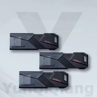 Kingston Push Pull Pendrive กันน้ําโลหะ USB 3.2 แฟลชไดรฟ์ Thumb Drive 16GB 32GB 64GB 128GB แฟลชไดรฟ์ความเร็วสูง Plug and Play