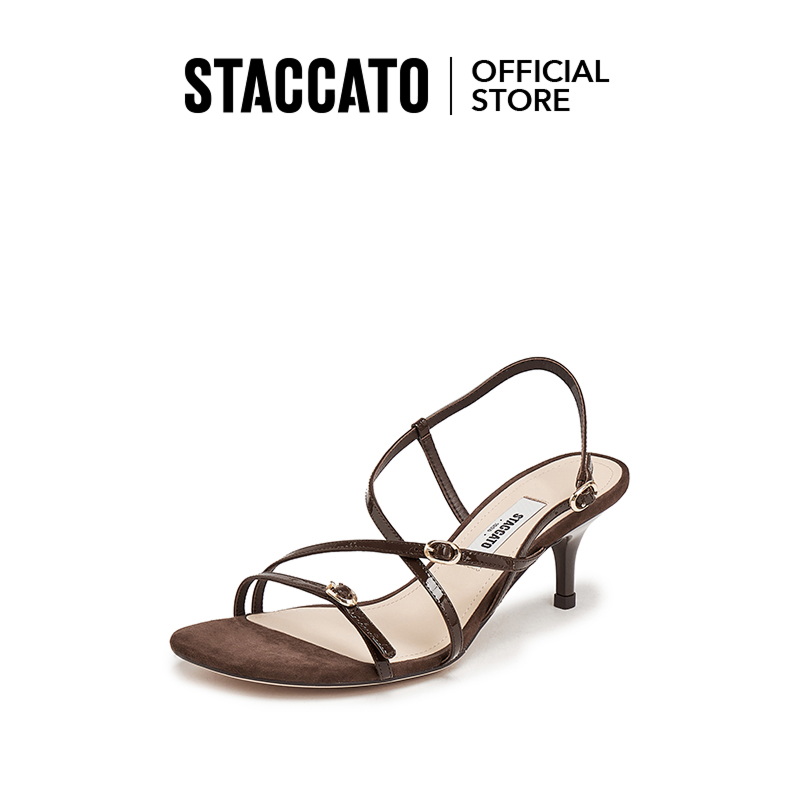Staccato Women's Heels รองเท้าแตะผู้หญิง หัวแหลม รองเท้าส้นเข็ม EGK10