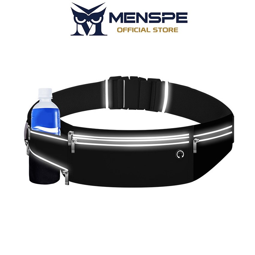 MENSPE กระเป๋าคาดเอวสำหรับเล่นกีฬา กันน้ำ ปรับได้ ใส่โทรศัพท์ได้ พร้อมแถบสะท้อนแสง สำหรับออกกำลังกาย เล่นกีฬากลางแจ้ง