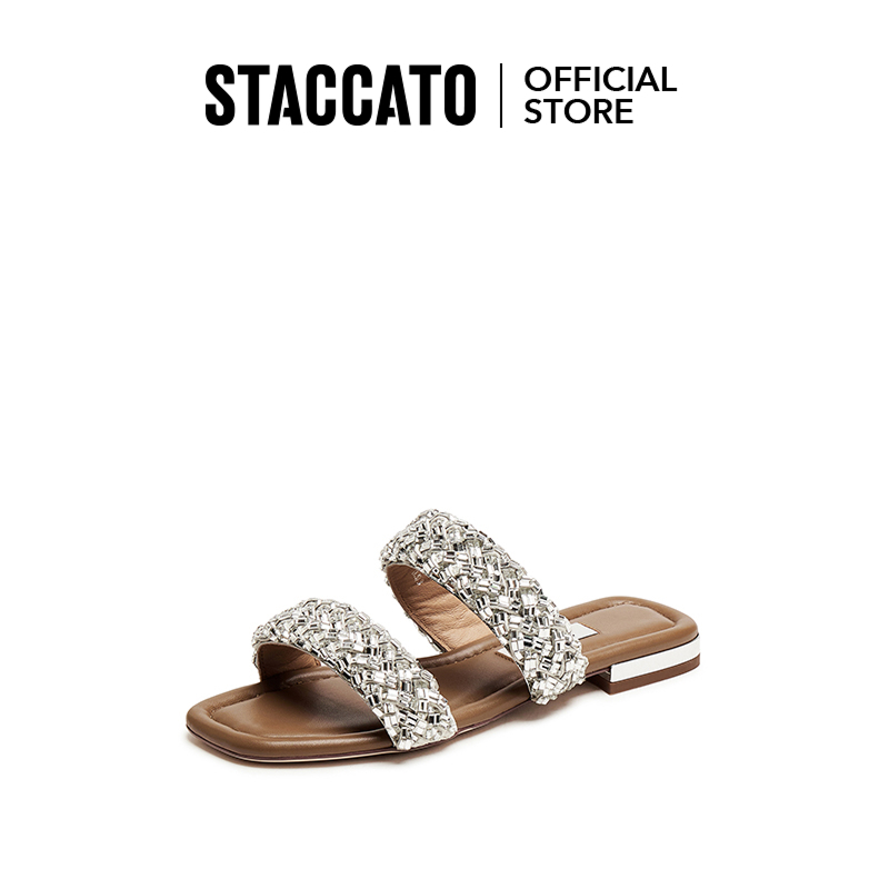 Staccato Women's Flat Sandals รองเท้าแตะส้นแบน รองเท้าแตะ EEQ17