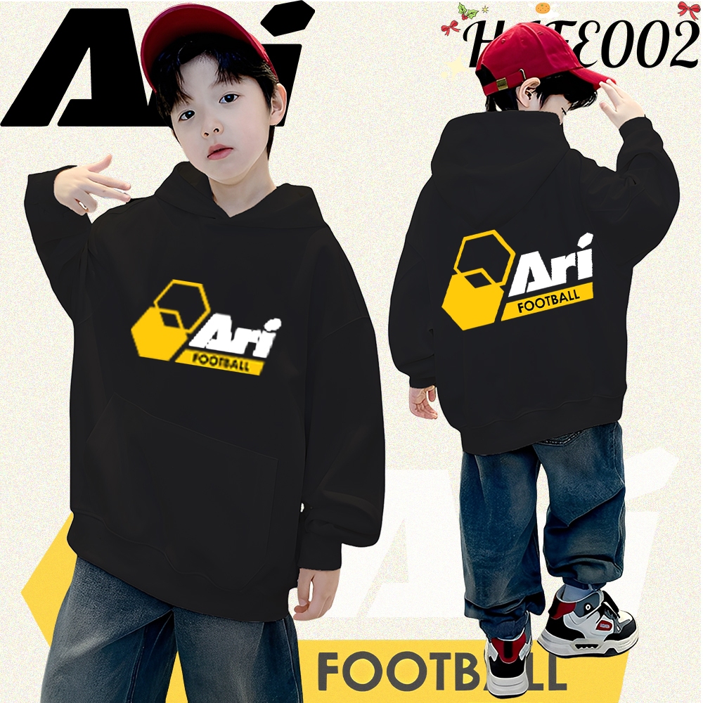 เสื้อกันหนาวเด็ก เสื้อฮู้ด Ari Football Jersey ฮู้ดแขนยาว Cotton Fashion ฮู้ด Graphic Ari Kids Hoodi