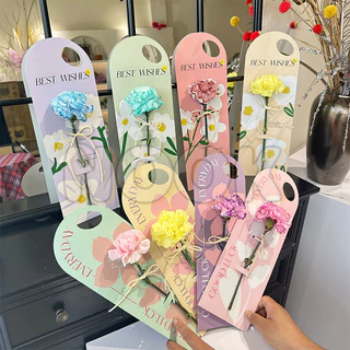 กระดาษรองช่อดอกไม้ เจาะรูหิ้ว กระดาษหนา การ์ดใส่ดอกไม้ DIY สไตล์เกาหลี น่ารัก สำหรับงานฝีมือ
