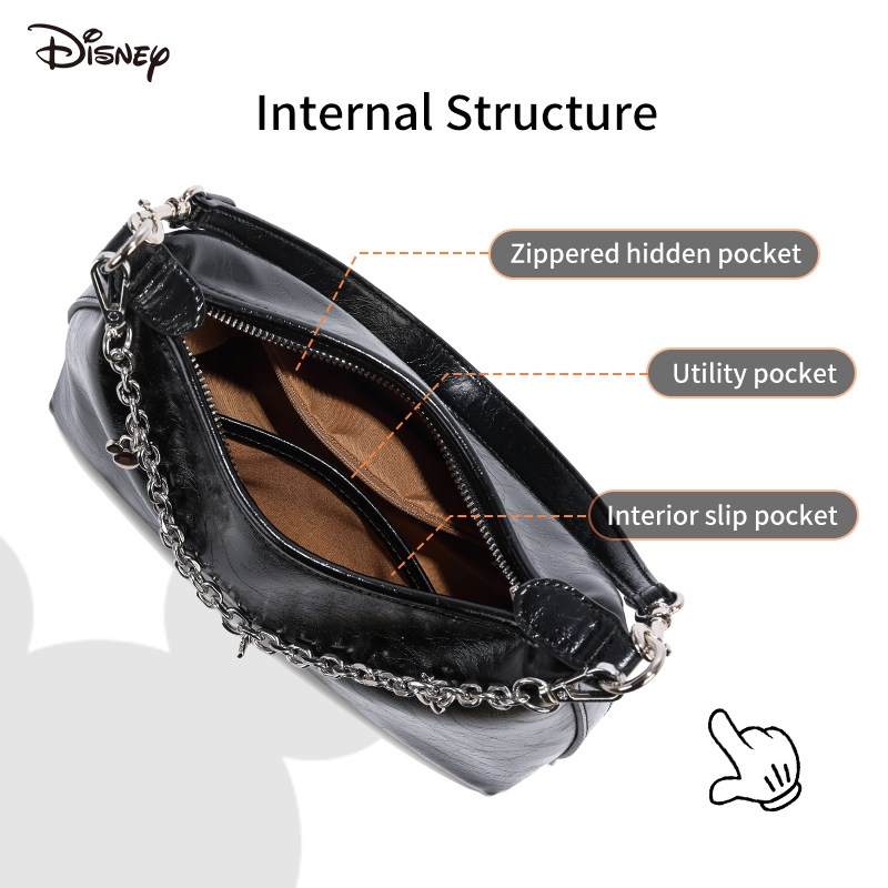 Disney Women's Bag Black แบบสะพายไหล่และขวางตัว แท้ 100% - รูปที่ 3