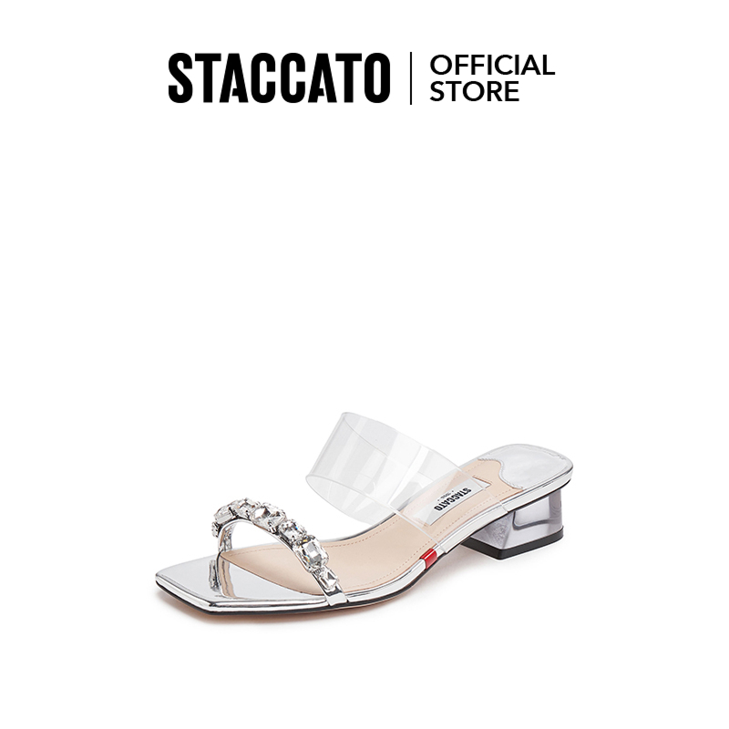 Staccato Women's Block Heel Sandals รองเท้าแตะส้นสูง ส้นหนา EI409