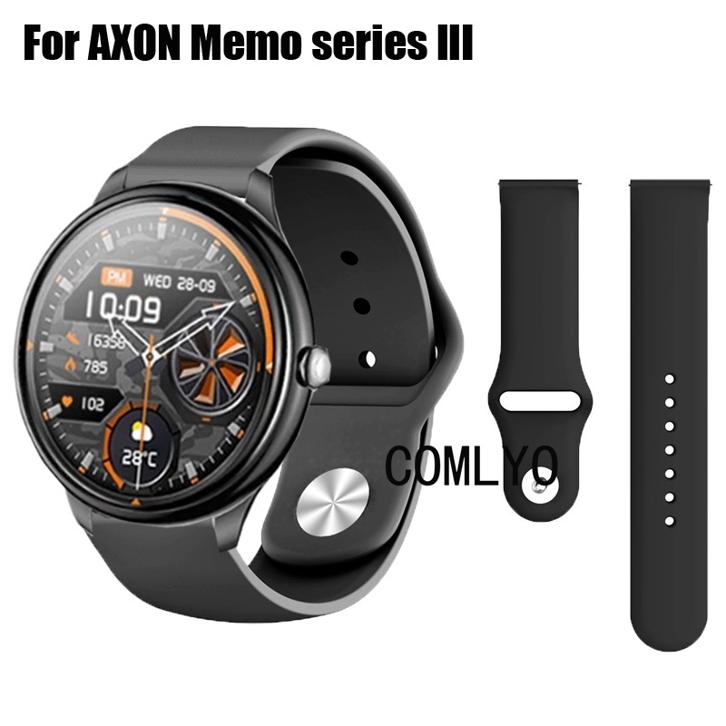 สําหรับ AXON Memo series llI 3 สายนาฬิกาอัจฉริยะซิลิโคนกีฬานุ่มผู้หญิงผู้ชาย Band