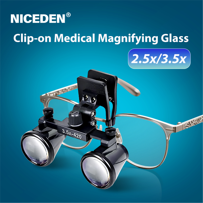 Niceden 2.5X 3.5X แว่นขยายทางการแพทย์กล้องส่องทางไกล