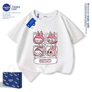NASAเสื้อยืดแขนสั้นเด็กลายการ์ตูนน่ารัก ลาบูบู้ labubu เสื้อ…