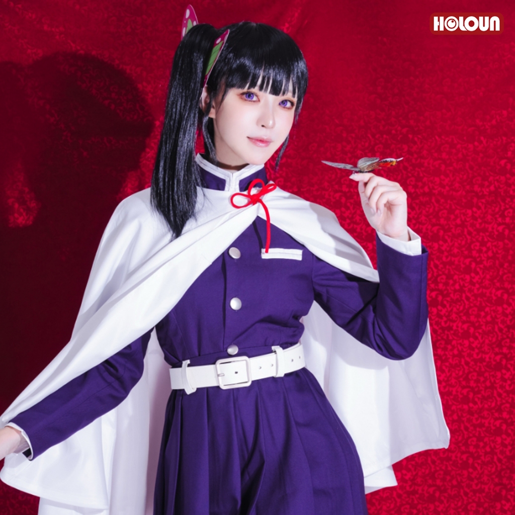 HOLOUN ชุดคอสเพลย์ Tsuyuri Kanao Cosplay สีม่วง พร้อมสวมใส่