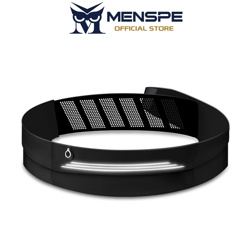 MENSPE กระเป๋าคาดเอวกีฬากลางแจ้ง Unisex Ultrathin ปรับกันน้ําวิ่งกระเป๋าคาดเอวพร้อมแถบสะท้อนแสง