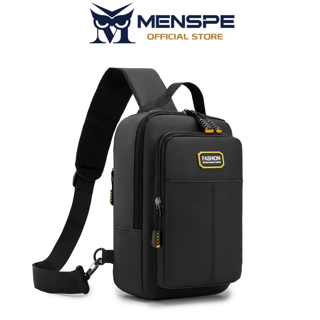 MENSPE กระเป๋าคาดหน้าอกสำหรับผู้ชาย ฟิล์มกันน้ำ อเนกประสงค์ แฟชั่น กระเป๋าสะพายข้าง ท่องเที่ยว กีฬา