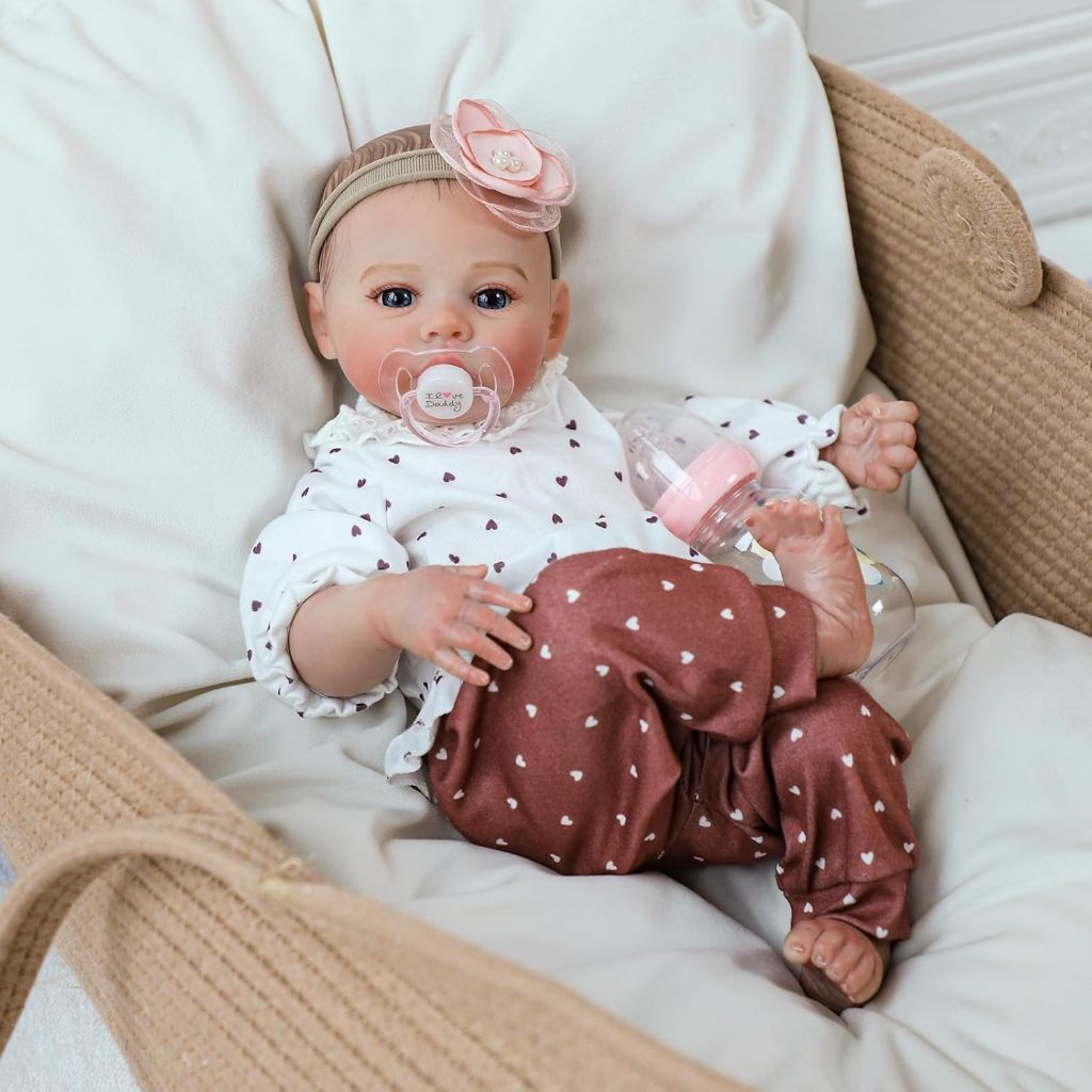18 "Reborn Baby Doll Awake Meadow Handmade เหมือนจริงทารกแรกเกิดผ้านุ่ม Body สมจริงตุ๊กตาเด็กภาพวาด 