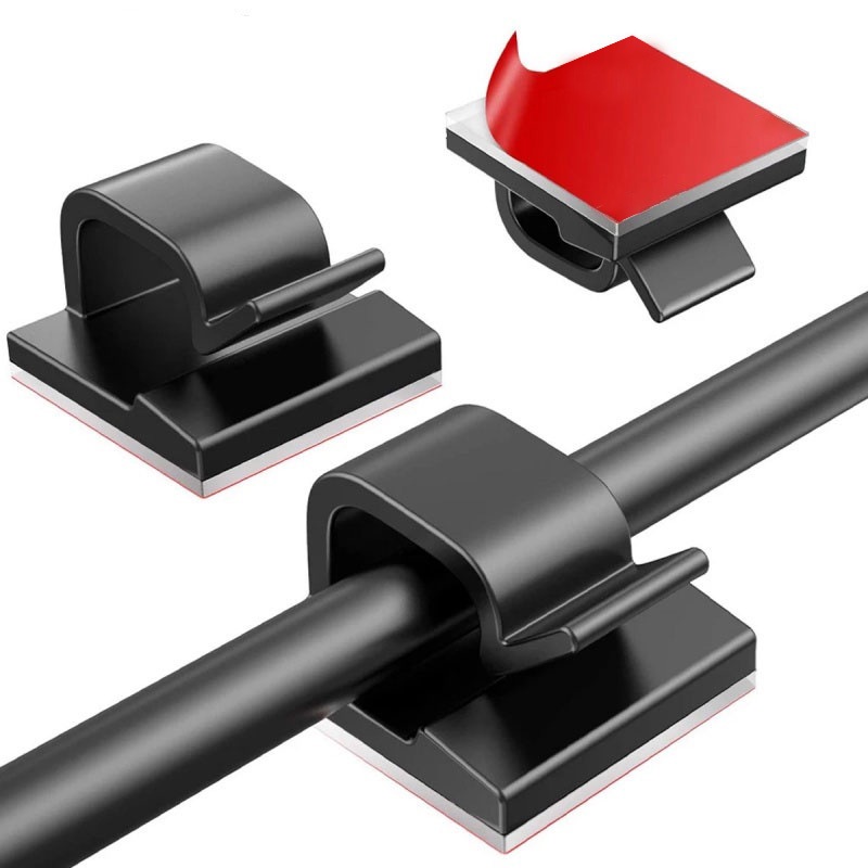 คลิปจัดสายไฟ กาวในตัว เหนียว ติดแน่น ยึดจัดการสายไฟ กลม 20 pcs