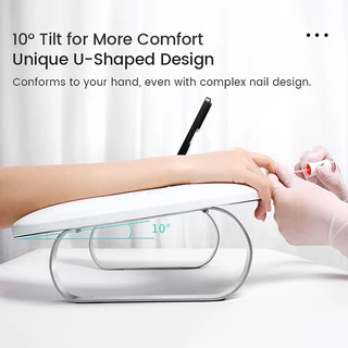 พร้อมส่ง Lugx 9-30 หนัง PU + สแตนเลส หมอนรองมือทำเล็บ มีขา วางมือสบาย LUGX ที่วางมือทำเล็บทรงตัว U เอียง ที่วางมือถือหมุนได้ 360°