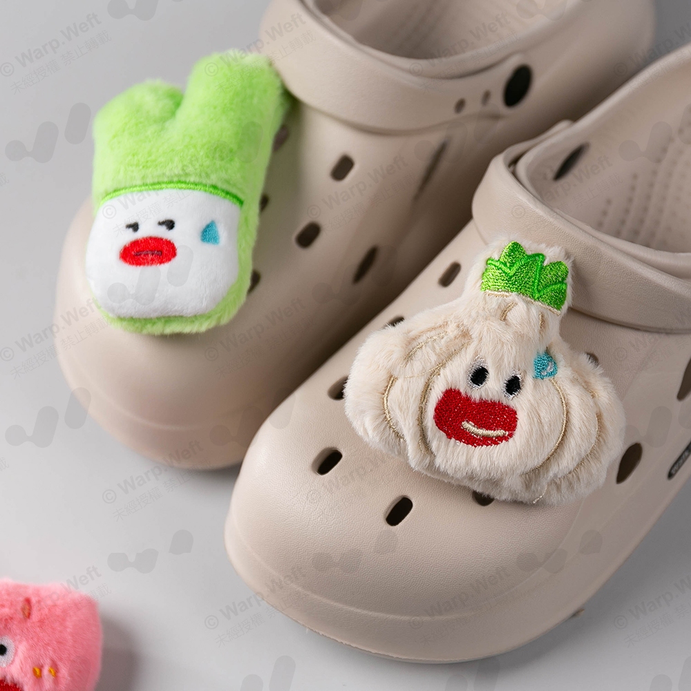 เสน่ห์รองเท้าตุ๊กตากระเทียม, อุปกรณ์เสริมปุ่มรองเท้าตลกสําหรับรองเท้าแตะอุดตันตกแต่ง