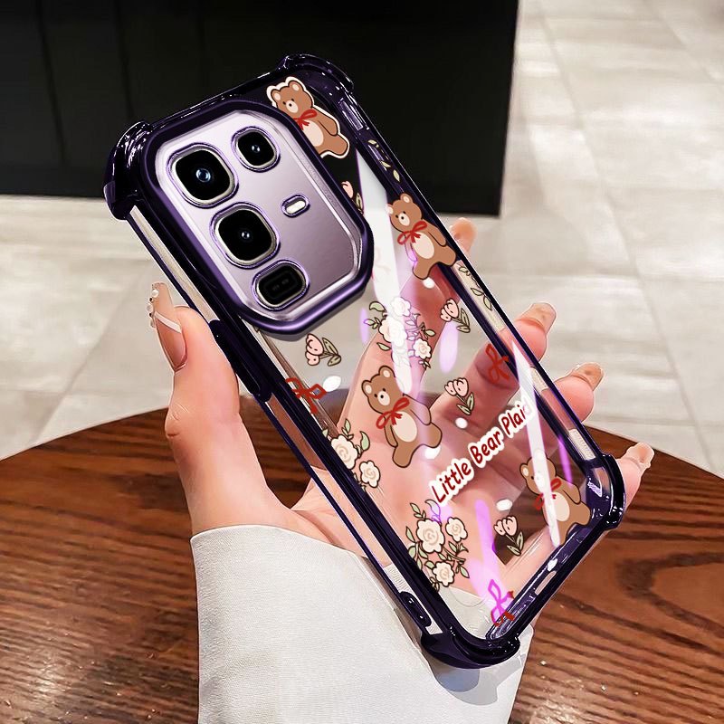 VRQR สําหรับ Infinix Note 50 Pro Plus 4G 5G หมายเหตุ 50 Pro + 5G X6855 X6856 X6858 หมีน้อยและแมวโปร่