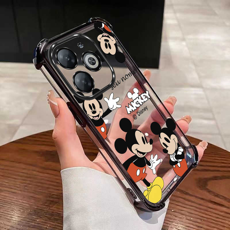 Infinix Smart 8 Pro smart8 X6525 X6525D X6525B 5G Mickey Family Name เคสโทรศัพท์ออกแบบที่กําหนดเองปก